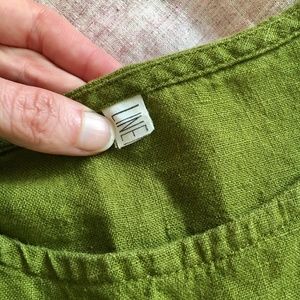 Linenfox Moss Green Linen Tunic Dress